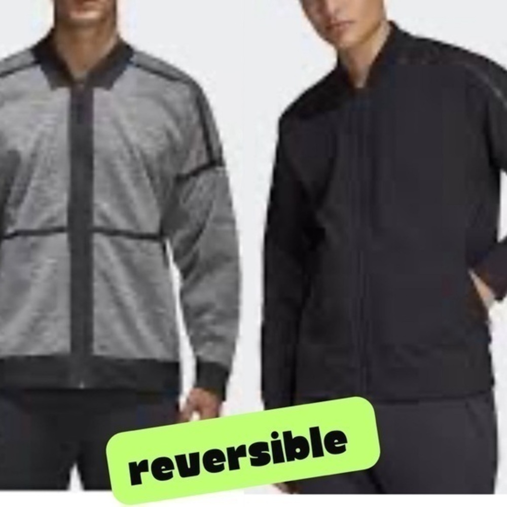 💃🍕🪻Adidas ZNE Singled Out Bomber Reversible Black CLOSEOUT